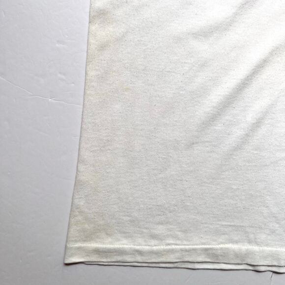 True Vintage 80s Jerzees Dam Covered Bridge Run Motorcycle Race Ringer T Shirt M - Picture 7 of 11